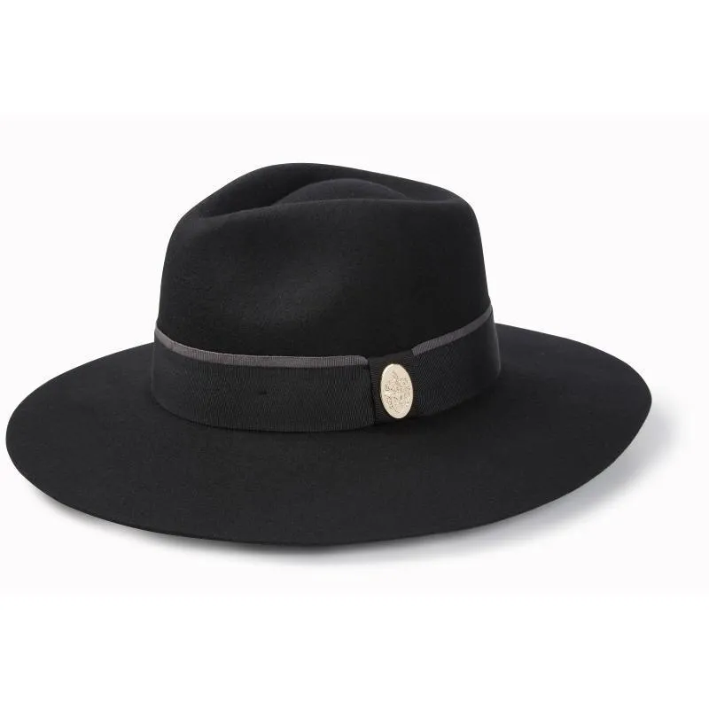 Hicks & Brown Oxley Wide Brimmed Fedora - Black