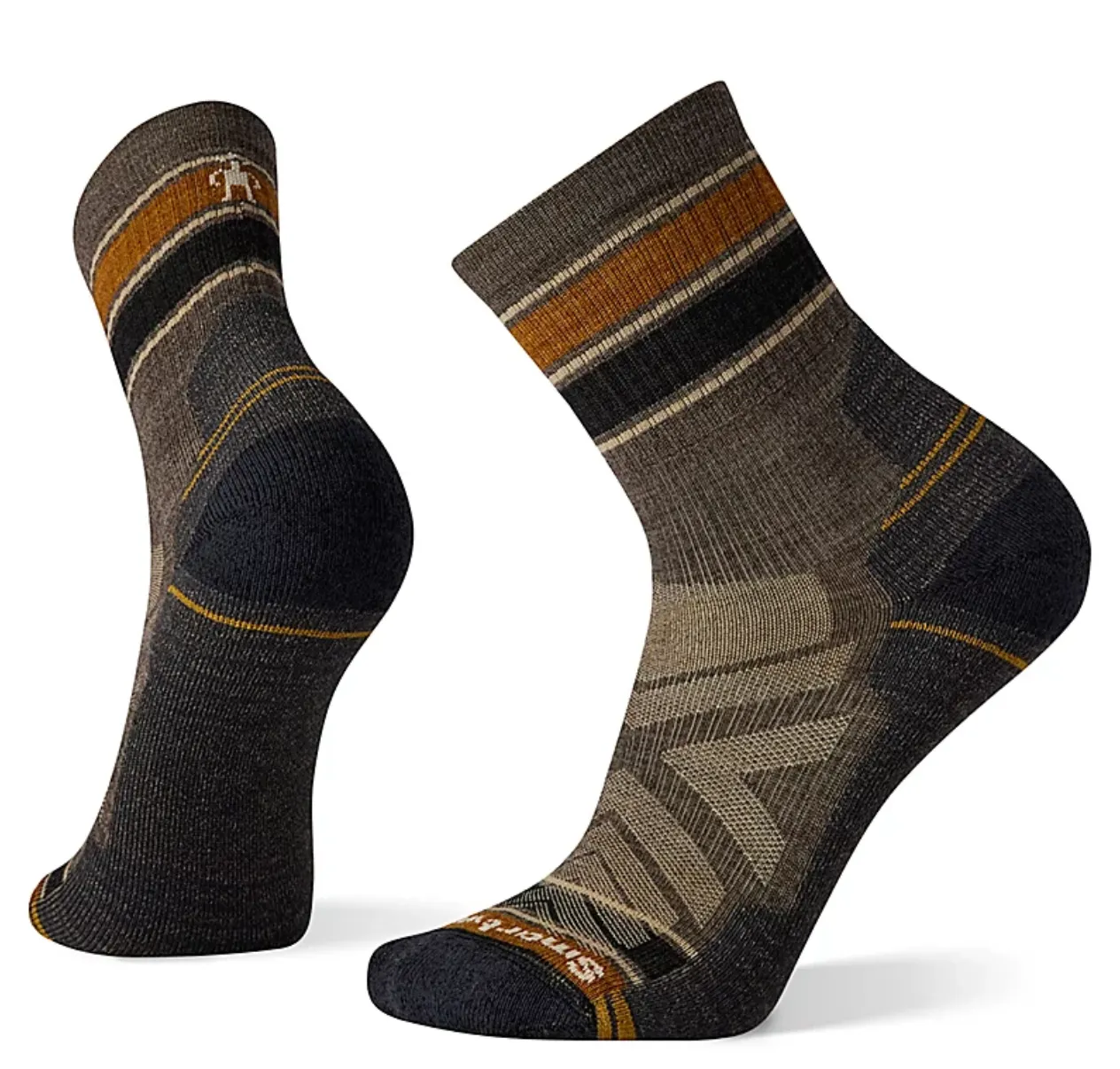 Hike Light Cushion Striped Mid Crew Socks