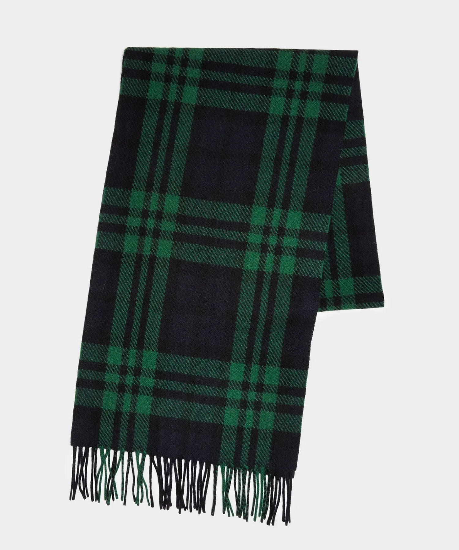 Joshua Ellis Cashmere Blackwatch Plaid Scarf