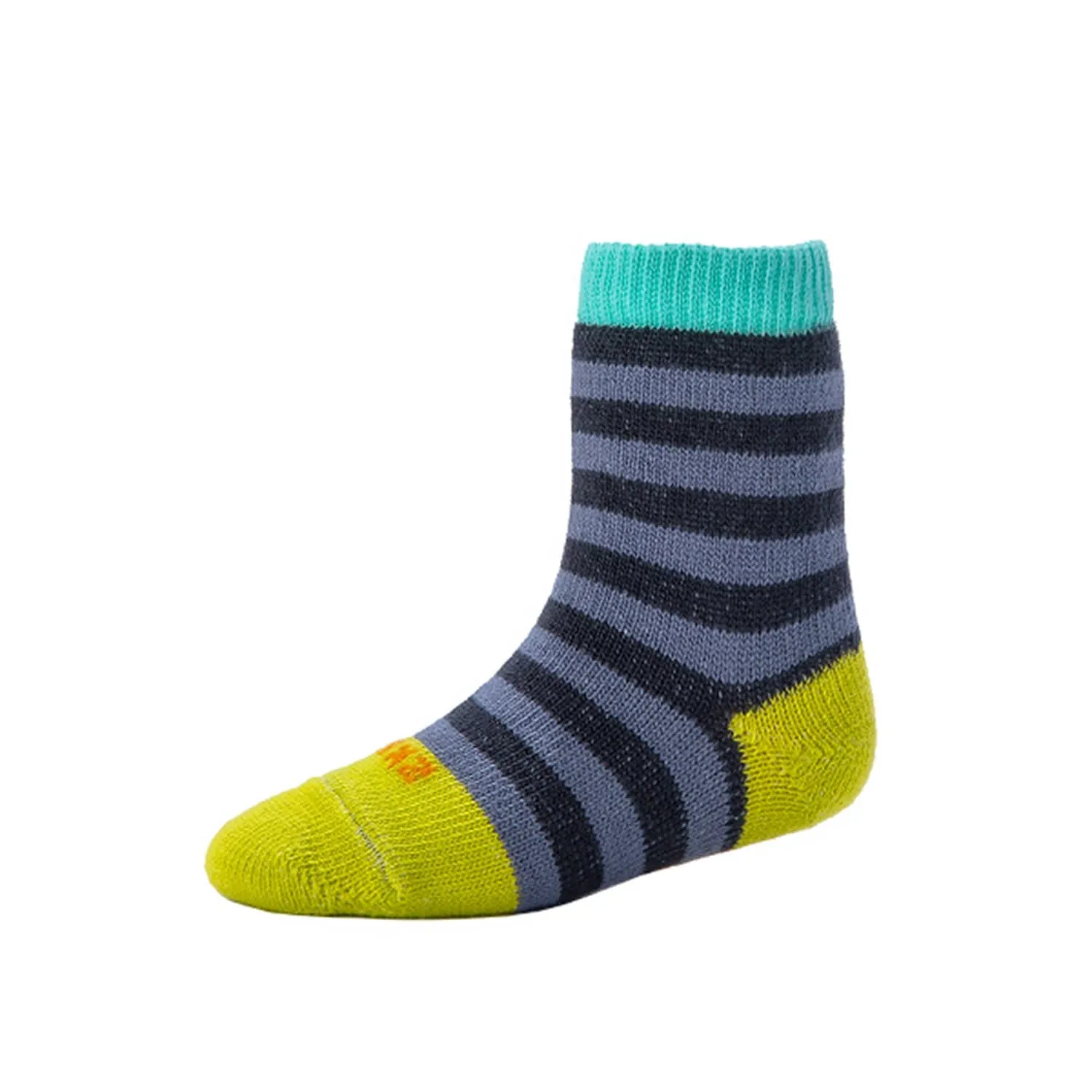 Kids - Striped Organic Cotton Crew Socks - Grey