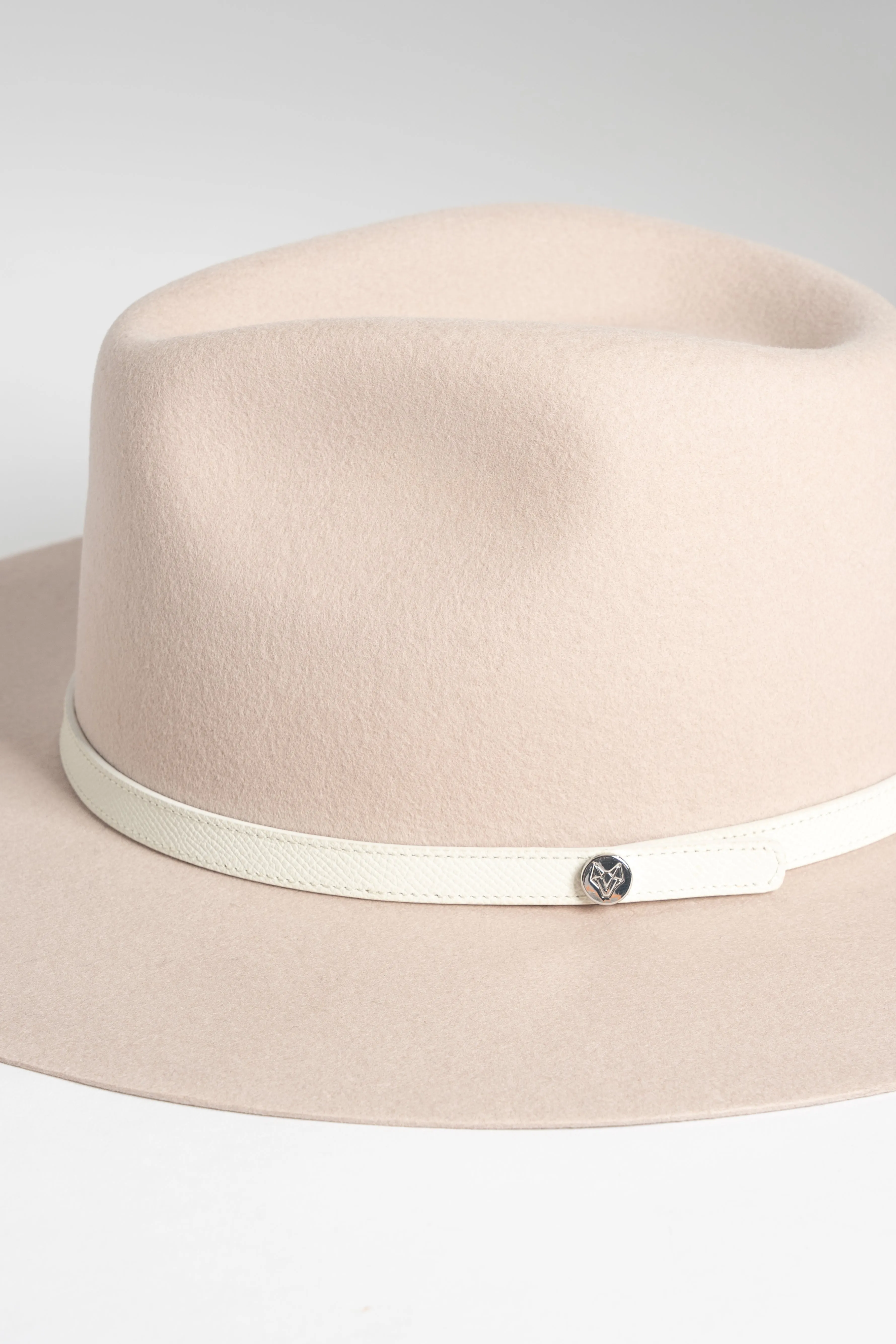 Luxy Wool Fedora Hat - Marshmallow/White