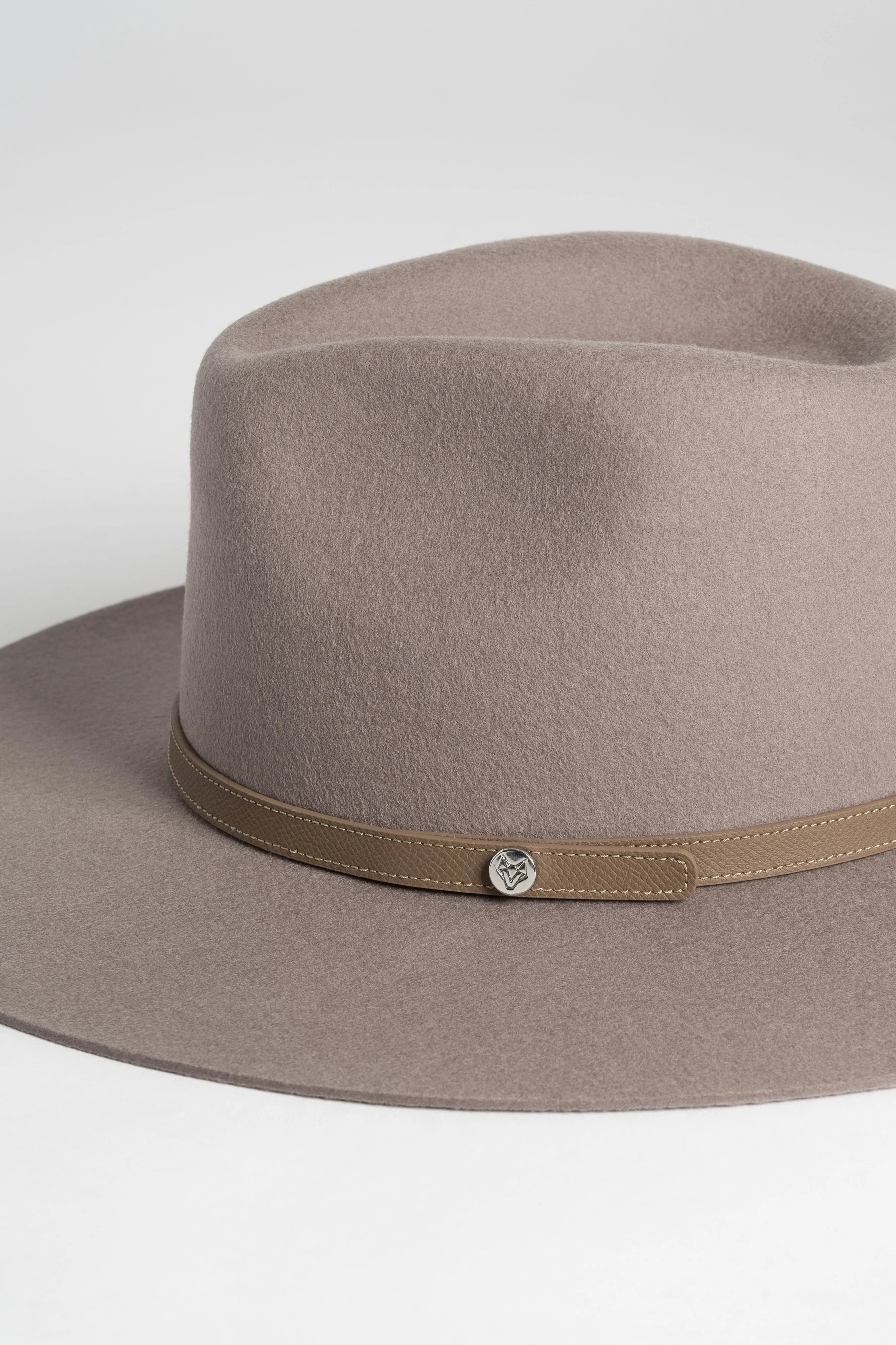 Luxy Wool Fedora Hat - Taupe/Taupe