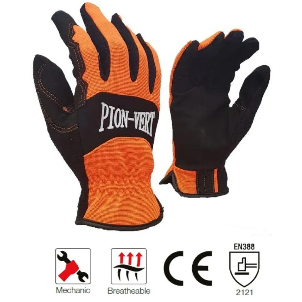 Maxmac Pion-Vert anti-slip leather elastic wrist gloves Cut-Lv1