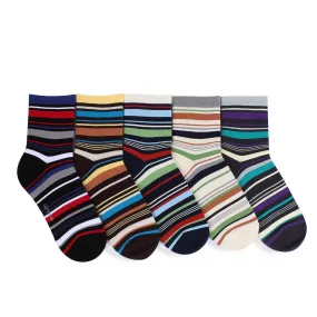 Men Colorful Multi Stripe Socks (5 Colors) Paul Smith Style Pop Awesome Funky EG15