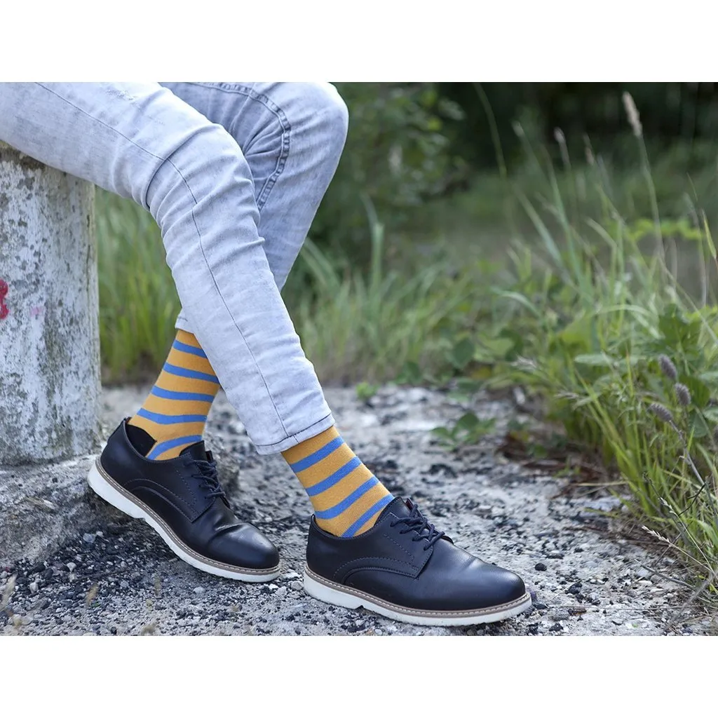 Men's 5-Pair Cool Striped Socks-3060