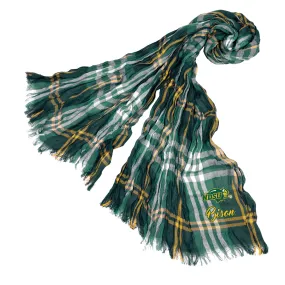 North Dakota State University Crinkle Scarf Plaid