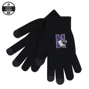 Northwestern Wildcats Smart Touch Black N-Cat Gloves