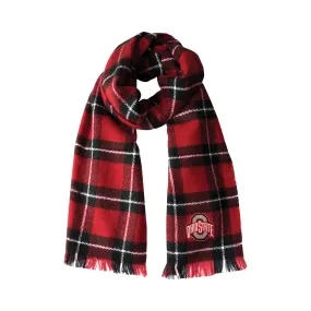 Ohio State University Plaid Blanket Scarf