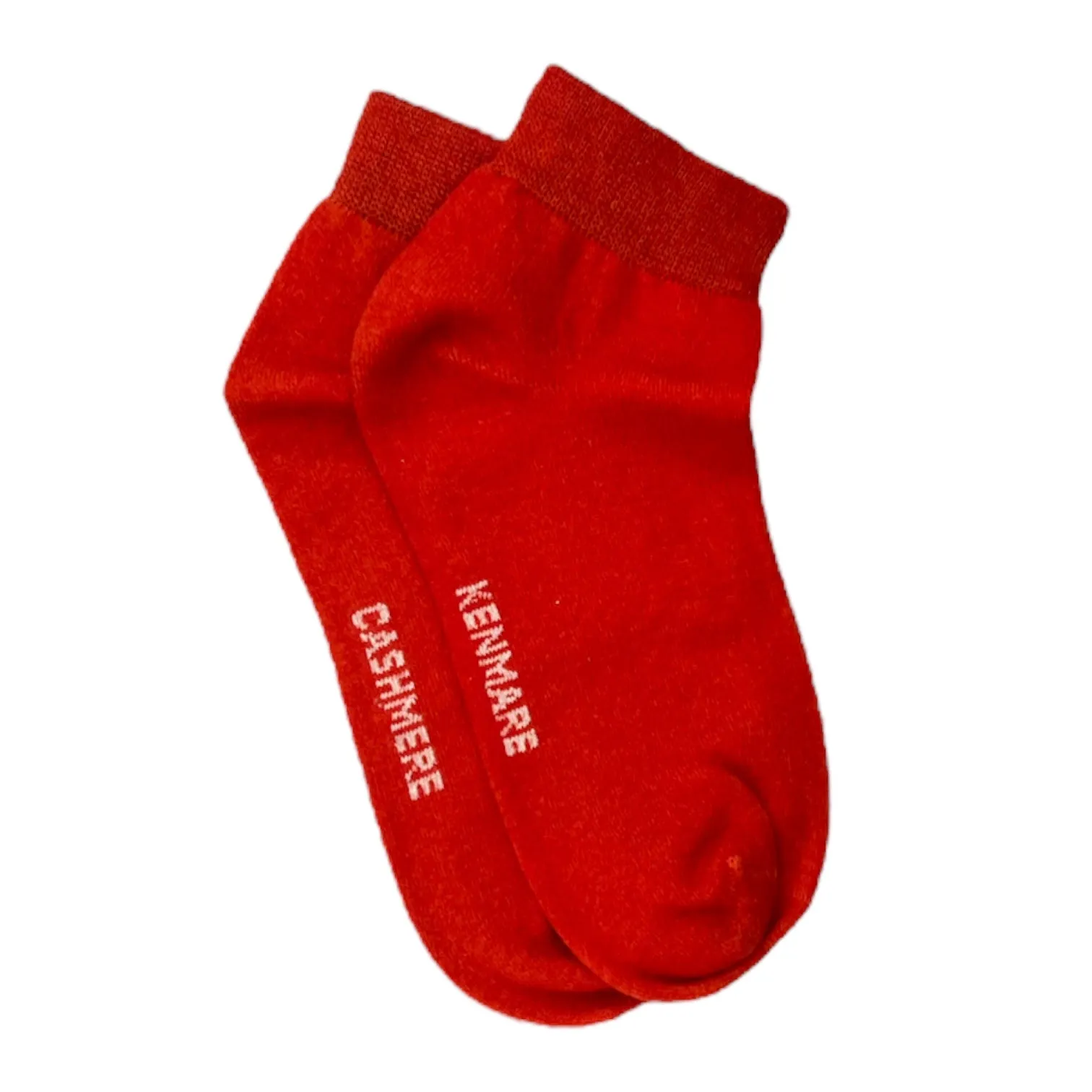 Orange Cashmere Ankle Socks