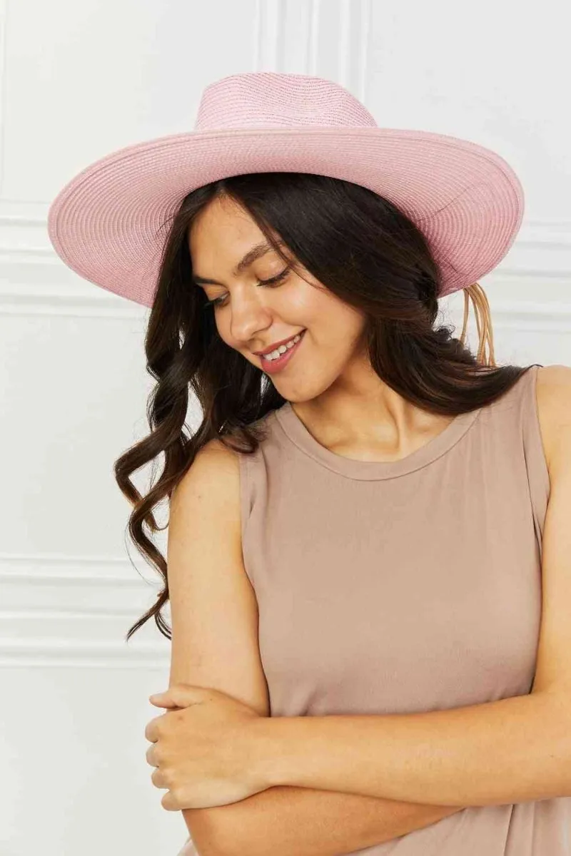 Paradise to Breeze Pink Straw Hat