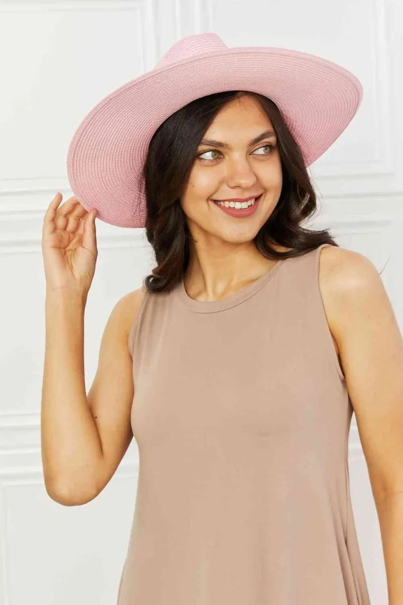 Paradise to Breeze Pink Straw Hat