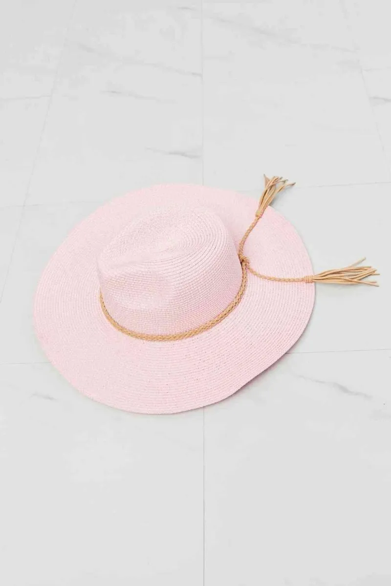 Paradise to Breeze Pink Straw Hat