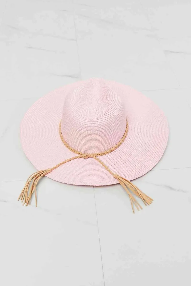 Paradise to Breeze Pink Straw Hat