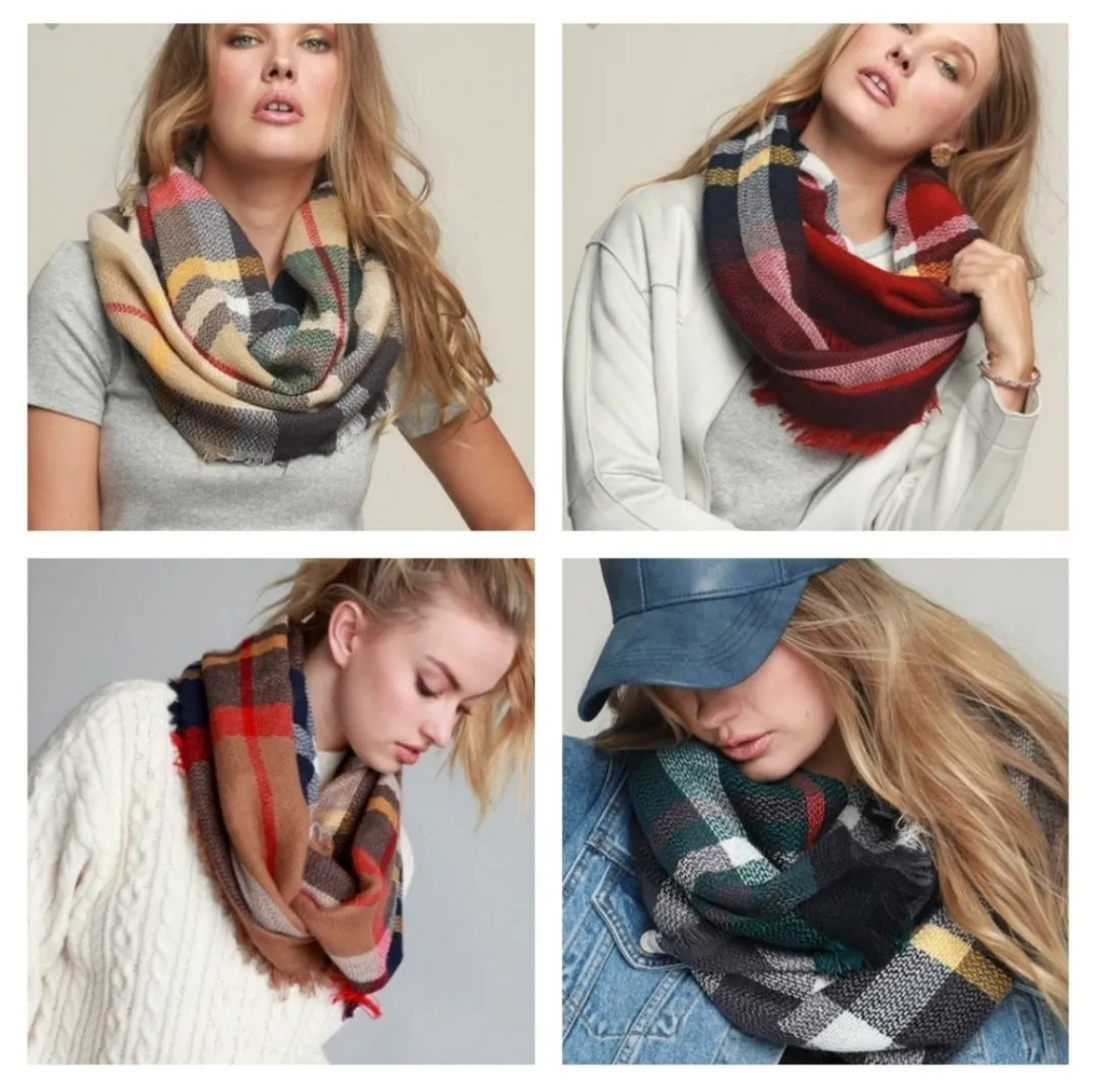 Plaid Infinity Scarf