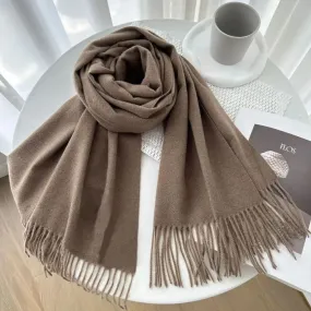 Pure Woolen Shawl Scarves - Espresso