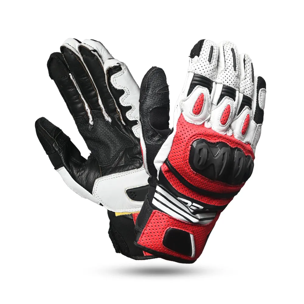 R-TECH Rocco  Gloves - BLACK FLOURO RED