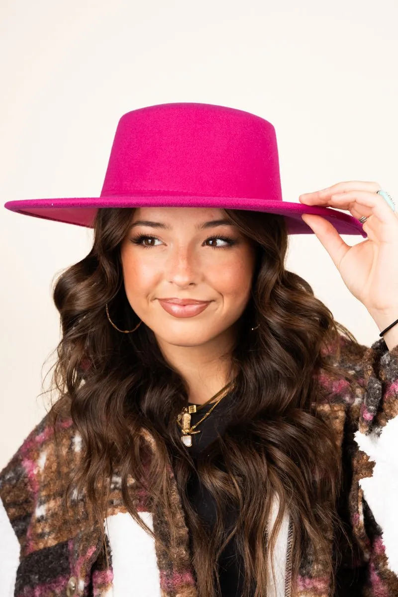 SALE! Georgiana Hot Pink Felt Hat