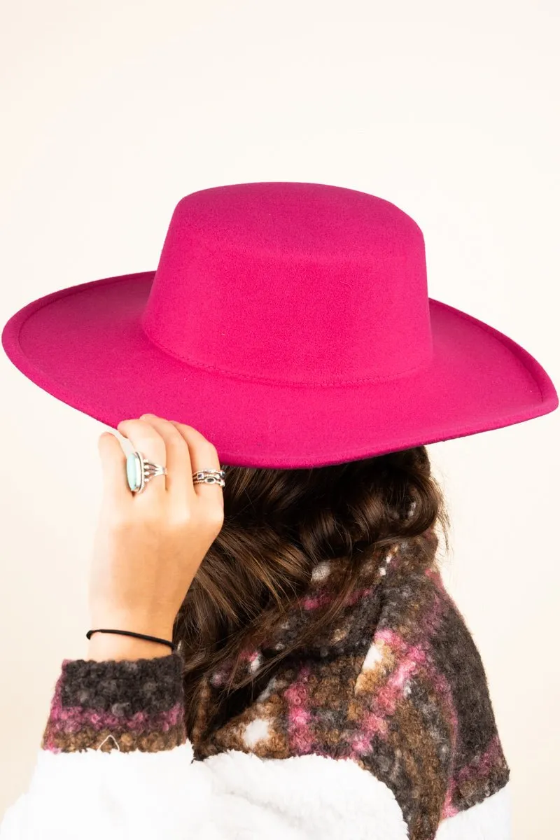 SALE! Georgiana Hot Pink Felt Hat