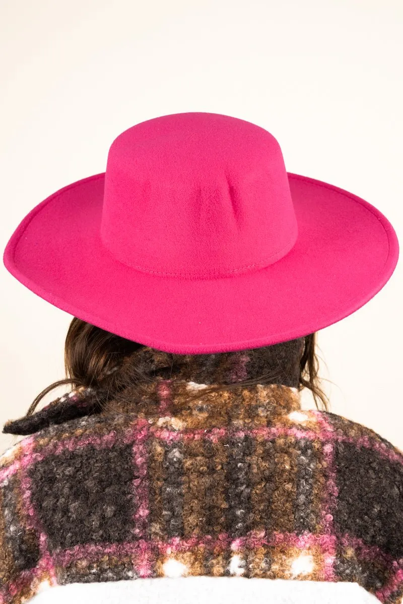 SALE! Georgiana Hot Pink Felt Hat