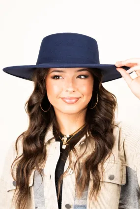 SALE! Georgiana Navy Felt Hat