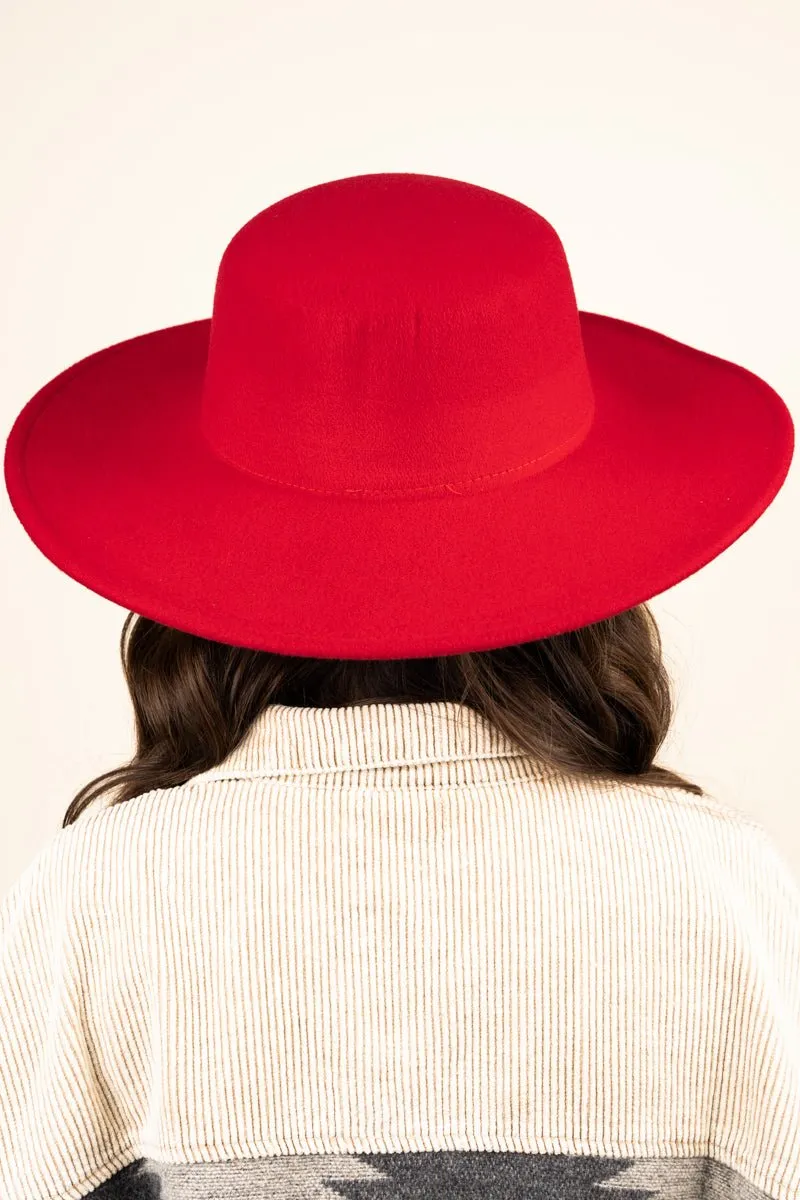 SALE! Georgiana Red Felt Hat