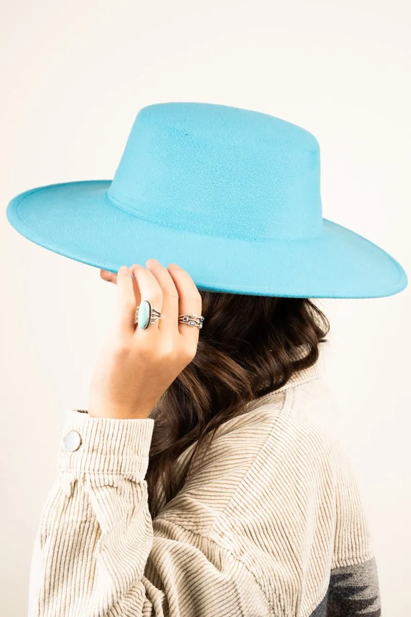 SALE! Georgiana Turquoise Felt Hat