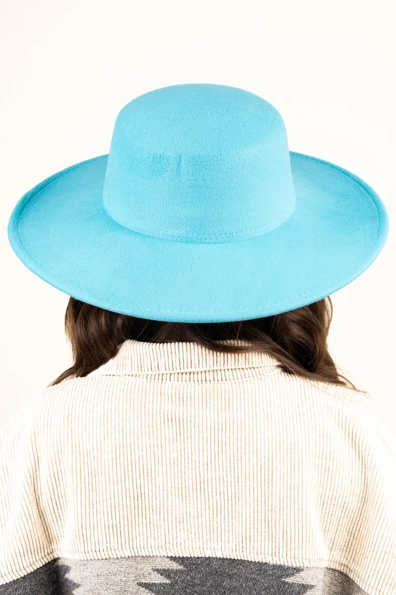 SALE! Georgiana Turquoise Felt Hat