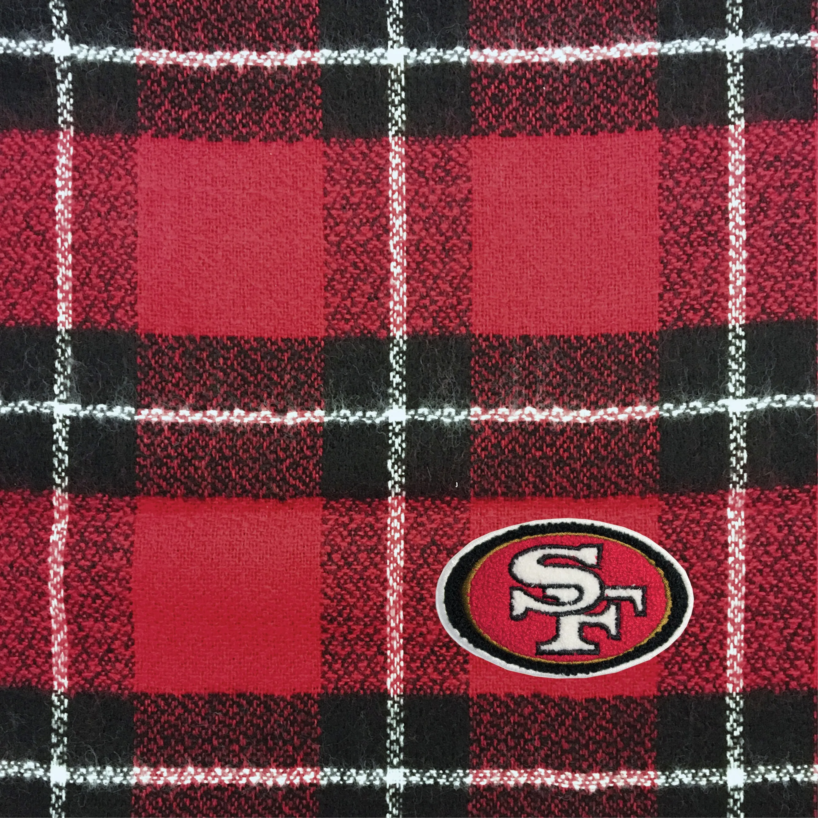 San Francisco 49ers Plaid Blanket Scarf