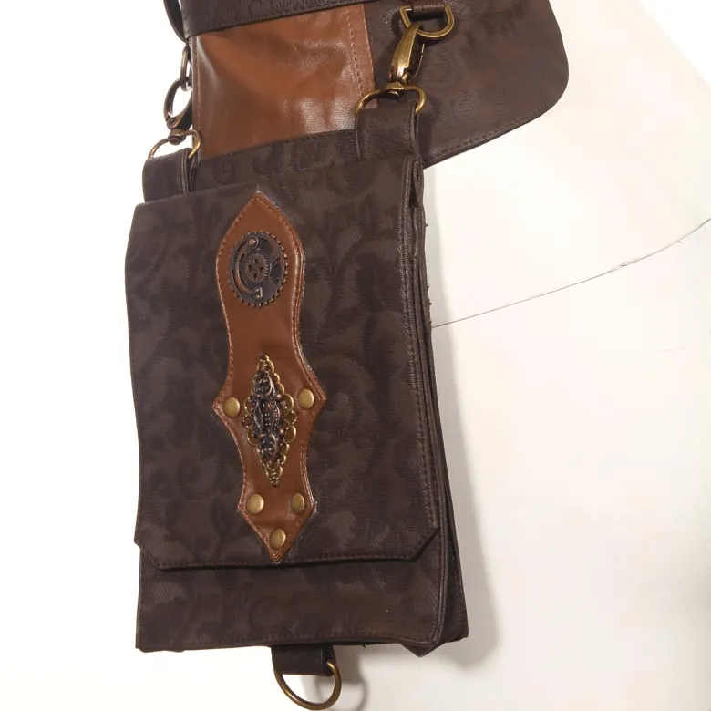 Steampunk Double Belt with Pouch