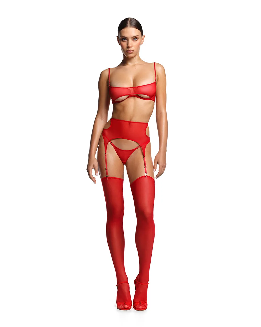 Stockings "Cecilia" Red