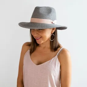 Sundaise Cynthia Raffia Hat - Grey