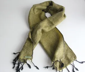 Three Ply Lime Yellow Woolen Muffler, Neck Scarf