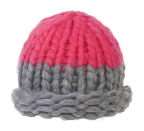 TopHeadwear Thick Elegant Crochet Knit Two Tone Beanie