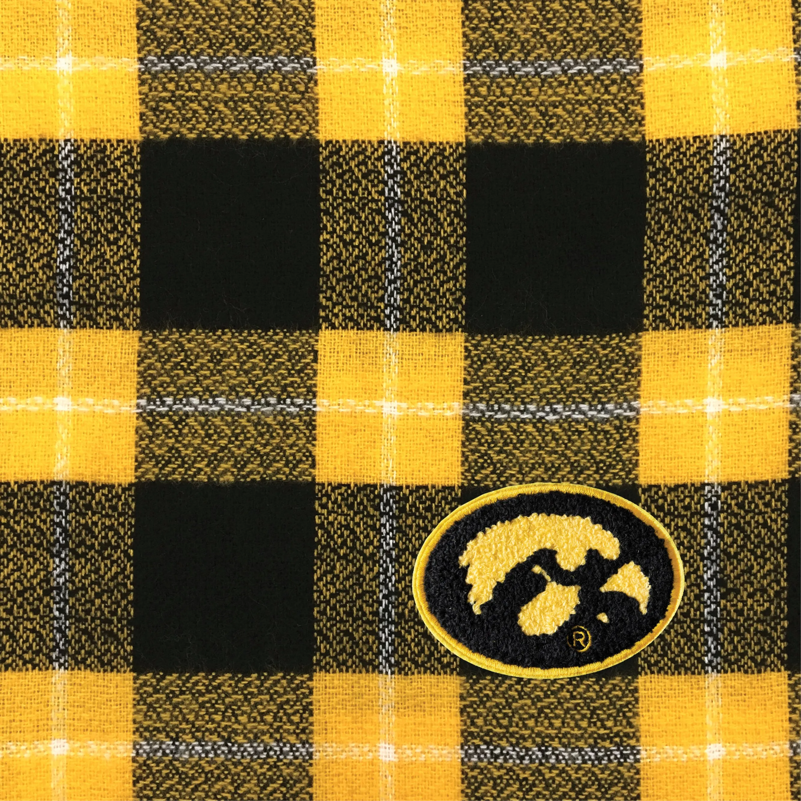 University of Iowa Plaid Blanket Scarf