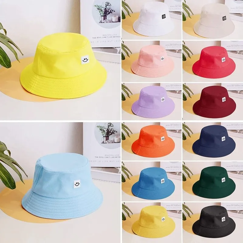 Women Fisherman Hat Sunbonnet Bucket Hat Bright Color Hip Pop Casual Fedoras Outdoor Beach Cap for Unisex