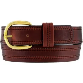 X Stitching Oiltan Belt